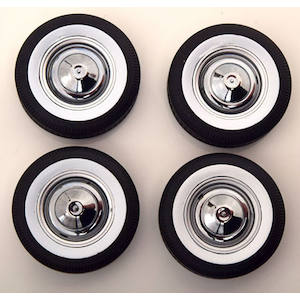 KK Scale�b1/12 Fiat 500F Tire Set with rims White Sidewall Tires�yKKDCACC036�z�bKKDCACC036 ̨���500F ��Ծ�� �ܲĻ���