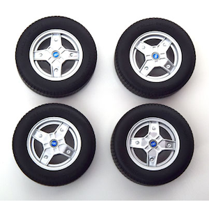 KK Scale�b1/12 Fiat 500F Tire Set with rims Abarth�yKKDCACC037�z�bKKDCACC037 ̨���500F ��Ծ�� �����