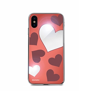 dreamplus�biPhone XS/X�p �n�C�u���b�h�P�[�X HEART MIRROR CASE�i���b�h�j�bDP10158I8
