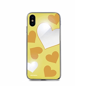 dreamplus�biPhone XS/X�p �n�C�u���b�h�P�[�X HEART MIRROR CASE�i�C�G���[�j�bDP10159I8