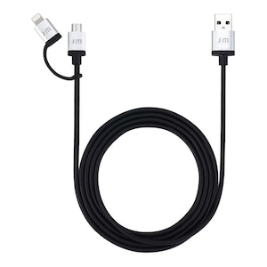 Just Mobile�i�W���X�g���o�C���j�bLightning��micro-USB 2in1 �ϊ��A�_�v�^�t���P�[�u��(1.5m)�bJM10294