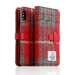 SLG Design�biPhone XS/X�p �蒠�^ HARRIS TWEED�i���b�h/�O���[�j�bSD10554I8