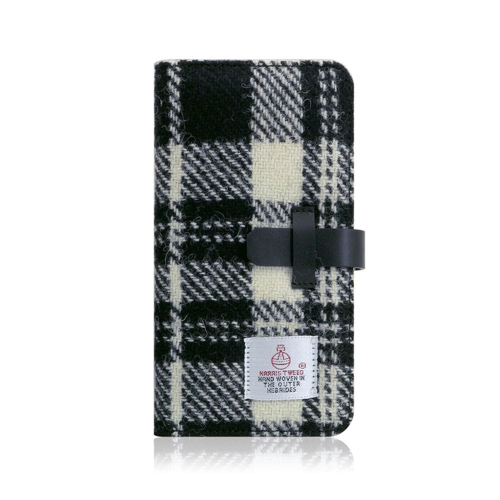 iPhone XR用 Harris Tweed Diary（ホワイト×ブラック） | SLG