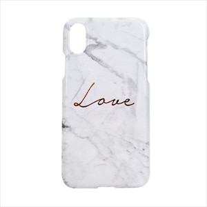 Happymori�biPhone XS Max�p Marble love Bar �w�ʃP�[�X�i�z���C�g�j�bHM14478I65