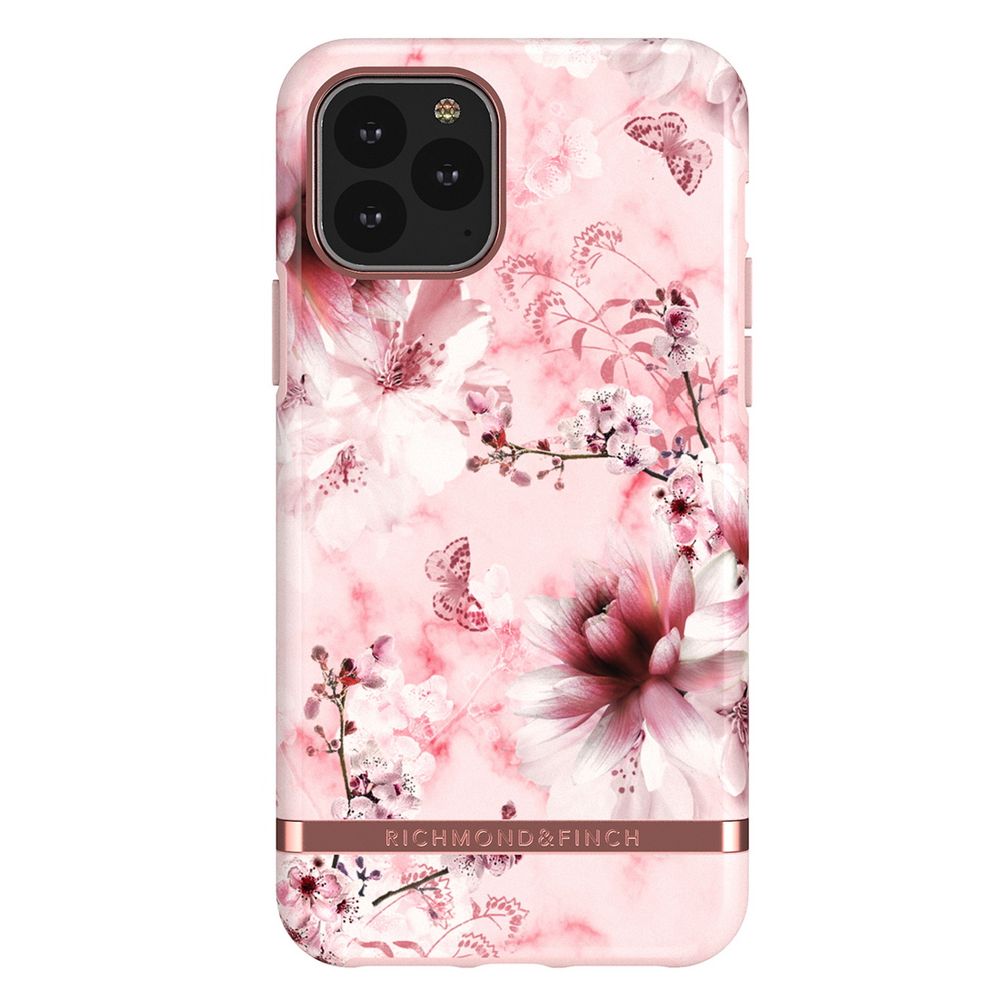 iPhone 11 Pro用 FREEDOM CASE フローラル（Pink Marble Floral