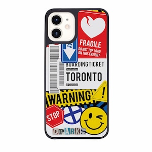 Dparks�biPhone 12/12 Pro�p BLACK COVER TAG STICKER�iWARNING(�x���j�j�bDS19816I12P