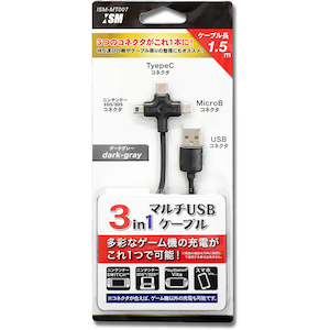 ISM�b�ySwitch�z3 in 1 �}���`USB�P�[�u���bISMMT007 NSW3in1���USB�����