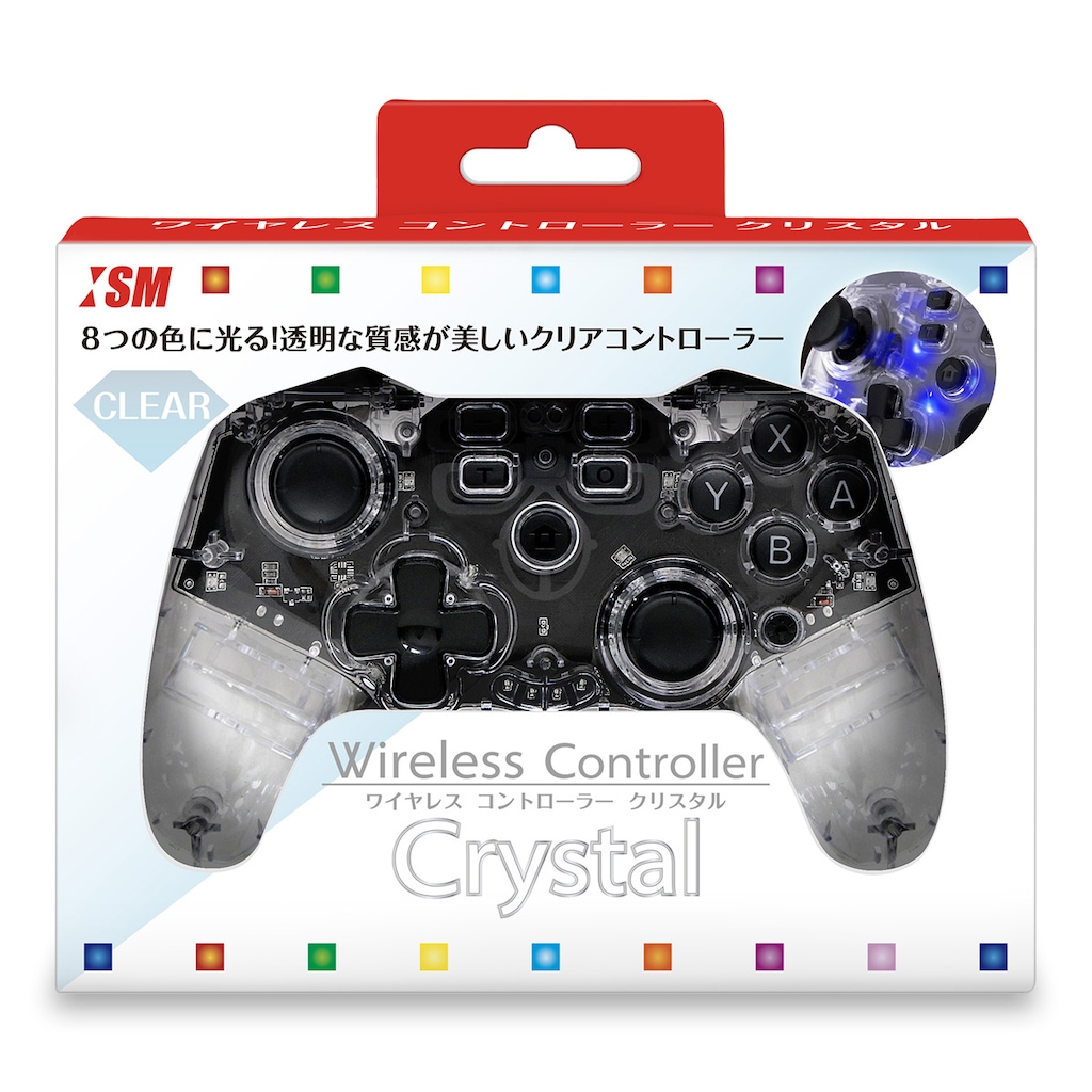 Switch】ワイヤレスコントローラークリスタル CLEARBLACK | ISM