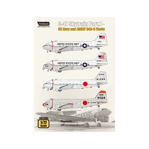 【再生産】1/72 C-47 スカイトレイン パート1 アメリカ海軍＆海上自衛隊 R4D-6【WOLWD72006】