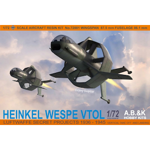 1/72 ハインケル・ヴェスペ 垂直離着陸迎撃機【ABK72001】