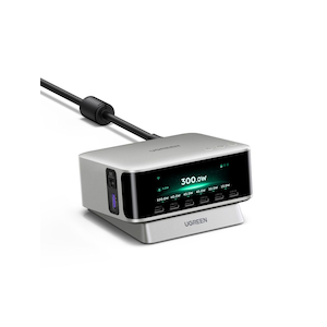 UGREEN�b���[�O���[���bNexode Pro �^�b�`�X�N���[������ 300W �[�d�X�e�[�V���� 8�|�[�g(USB-Cx6+USB-Ax1+DCx1)�b75755
