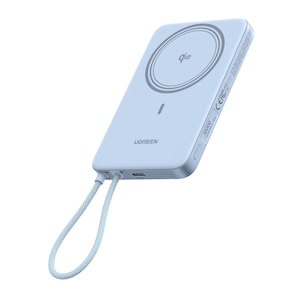 UGREEN�b���[�O���[���b���C�����X���o�C���o�b�e���[ MagFlow Air(10000mAh Qi2�Ή� 15W ���C�g�u���[)�b65839
