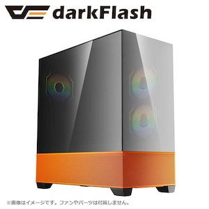 darkFlash｜ダークフラッシュ｜ミラーパネル採用 ピラーレス ミドルタワーケース [ATX / MicroATX / Mini-ITX ]DS900AIR（ブラック＆オレンジ）｜DS900AIR-DFEDITION