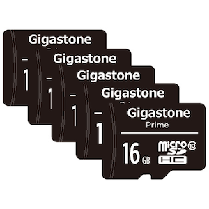 Gigastone�b�M�K�X�g�[���bmicroSDHC�J�[�h 16GB Class10�i�W�b�p�[�o�b�N��j�y5���Z�b�g�z�bGJM10-16G5PK