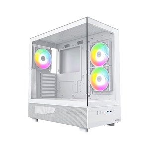 MONTECH｜モンテック｜XRシリーズ ATXマザーボード対応 ガラスパネル(フロント・左サイド)採用 ピラーレス PCケース (ホワイト)｜XR (W)