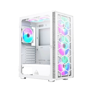 MONTECH｜モンテック｜X3 GLASSシリーズ ATXマザーボード対応 ガラスパネル(左サイド)採用 PCケース (ホワイト)｜X3 GLASS (W)