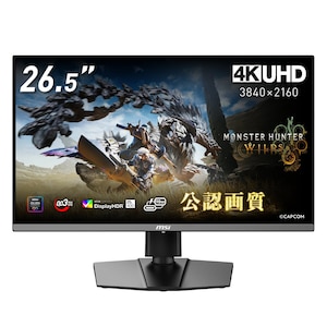 MSI�b�G���G�X�A�C�b�Q�[�~���O�t���f�B�X�v���C(26.5�^/QD-OLED/4K UHD 3840�~2160/240Hz/0.03ms)(�u���b�N)�����X�^�[�n���^�[���C���Y���F�掿�bMPG-272URX-QD-OLED