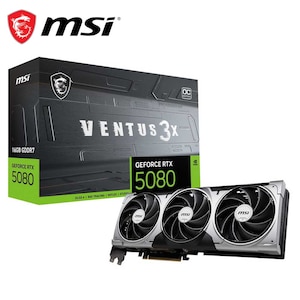 MSI�b�G���G�X�A�C�bMSI GeForce RTX 5080 16G VENTUS 3X OC / PCI Express 5.0 �O���t�B�b�N�X�{�[�h�i�u���b�N�j�b508016GVENTUS3X