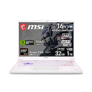 MSI�b�G���G�X�A�C�bMSI �Q�[�~���O�m�[�gPC Crosshair A16 HX MLG Edition E8W (Ryzen 9 8940HX/32GB/SSD 1TB/RTX 5060 Laptop/WQXGA 240Hz/16�^/Windows 11 Home) �X�e���z���C�g�bCrosshair-A16-HX-MLG-Edition-E8WFK-2900JP
