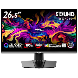 MSI�b�G���G�X�A�C�b�Q�[�~���O�t���f�B�X�v���C(26.5�^/QD-OLED/4K UHD 3840�~2160/165Hz/0.03ms)(�u���b�N)�bMAG-272UP-QD-OLEDE16