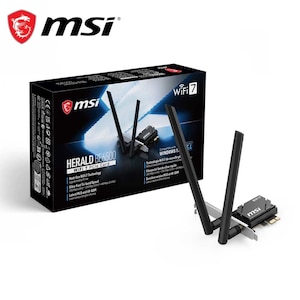 MSI�b�G���G�X�A�C�bMSI HERALD BE6500 WiFi 7 PCIe Card�bHERALDBE6500WIFI7