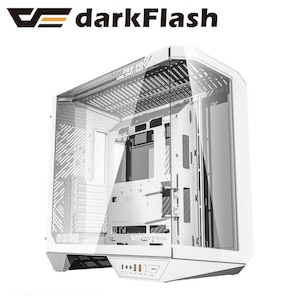 darkFlash｜ダークフラッシュ｜ピラーレス ミドルタワーケース [ATX /Micro ATX /Mini-ITX /BTF(ASUS)]  DY470（ホワイト）｜DY470-PCCASE-WHITE