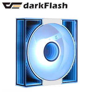 darkFlash｜ダークフラッシュ｜インフィニティミラー搭載 120mm ARGB ケースファン DM8（ホワイト）｜DM8-WHITE-SINGLEFAN
