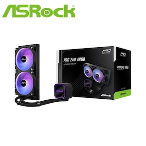 ASRock�b�A�X���b�N�b�����̌^CPU�N�[���[  Pro 240 ARGB�i�u���b�N�j�bPRO-240-ARGB