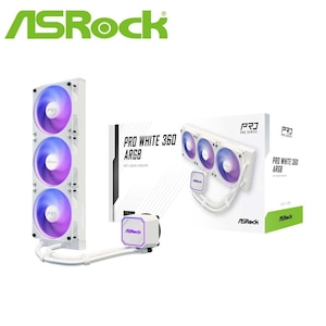 ASRock�b�A�X���b�N�b�����̌^CPU�N�[���[  Pro White 360 ARGB�i�z���C�g�j�bPRO-WHITE-360-ARGB