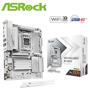 ASRock�b�A�X���b�N�bASRock X870 Challenger WiFi �}�U�[�{�[�h�i�z���C�g�j�bX870CHALLENGERWIFIW