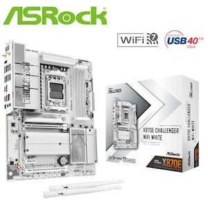 ASRock�b�A�X���b�N�bASRock X870E Challenger WiFi �}�U�[�{�[�h�i�z���C�g�j�bX870ECHALLENGERWIFIW