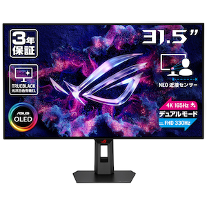 ASUS�b�G�C�X�[�X�b�Q�[�~���O�t���f�B�X�v���C(31.5�^/WOLED/4K UHD 3840�~2160/330Hz/0.03ms)(�u���b�N)�bXG32UCWG