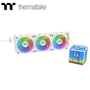 Thermaltake�b�T�[�}���e�C�N�b�����̌^CPU�N�[���[ MINECUBE 360 Ultra Snow All-In-One Liquid Cooler System�i�z���C�g�j�bCL-W482-PL12SW-A