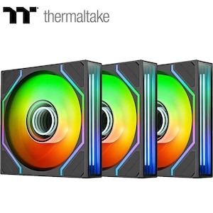 Thermaltake�b�T�[�}���e�C�N�bPC�P�[�X�t�@�� SWAFAN 120 EX INFINITY ARGB Sync 3Pack�i�u���b�N�j�bCL-F245-PL12SW-A