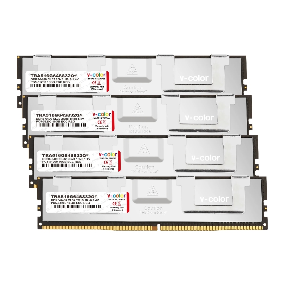 V-Color TRA516G64S832Q [DDR5 PC5-51200 16GB 4枚組 ECC V-Color TRA516G64S832Q [DDR5 PC5-51200 16GB 4枚組 ECC