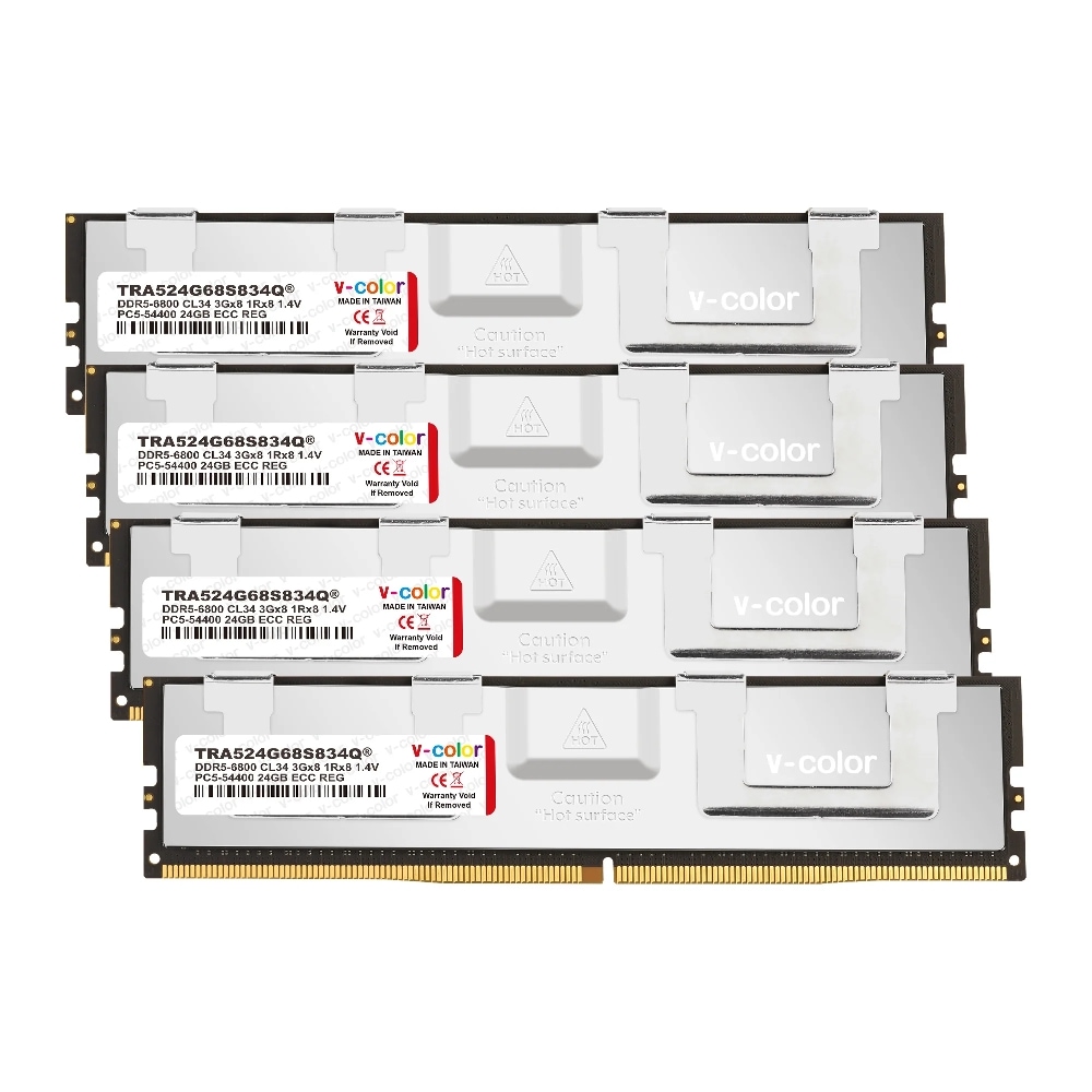特売 V-Color TRA524G68S834Q [DDR5 PC5-54400 24GB 4枚組 ECC その他