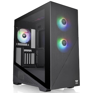 Thermaltake｜サーマルテイク｜ミドルタワー型PCケース Divider 370 TG ARGB Black｜CA-1S4-00M1WN-00