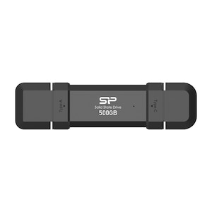 Silicon Power｜シリコンパワー｜DS72シリーズ 500GB USB3.2(Gen 2)Type-C/Type-A スティック型ポータブルSSD｜SP500GBUC3S72V1K