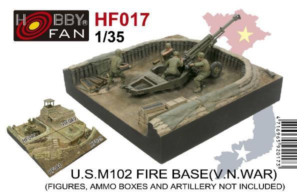 1/35 アメリカ軍 M102榴弾砲陣地＆弾薬 (ベトナム戦争)【HF017