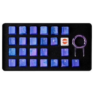 Tai-Hao（タイハオ）｜ラバーゲーミングキーキャップ Mark II 23キー Dark Purple ＆ Blue Camo 英語配列｜RUBBERKSDPLBLCAMO23