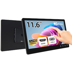 GeChic｜ゲシック｜タッチパネル搭載モバイル液晶ディスプレイ(11.6型/FullHD 1920×1080/12.5ms/HDMI1.4/USB Type-C/VESA/タッチパネル対応)(ブラック)｜ON-LAP/T111A