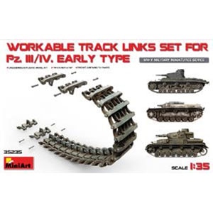 【再生産】1/35 Pz.KpfwIII/IV初期型用履帯セット（連結可動式）【MA35235】