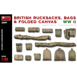 【再生産】1/35 イギリス軍用リュックサック・バッグ・折りたたみ式キャンバスWW2【MA35599】