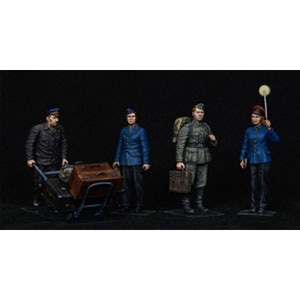 1/35 ドイツ人駅員4体入 1930-40年代【MA38010】
