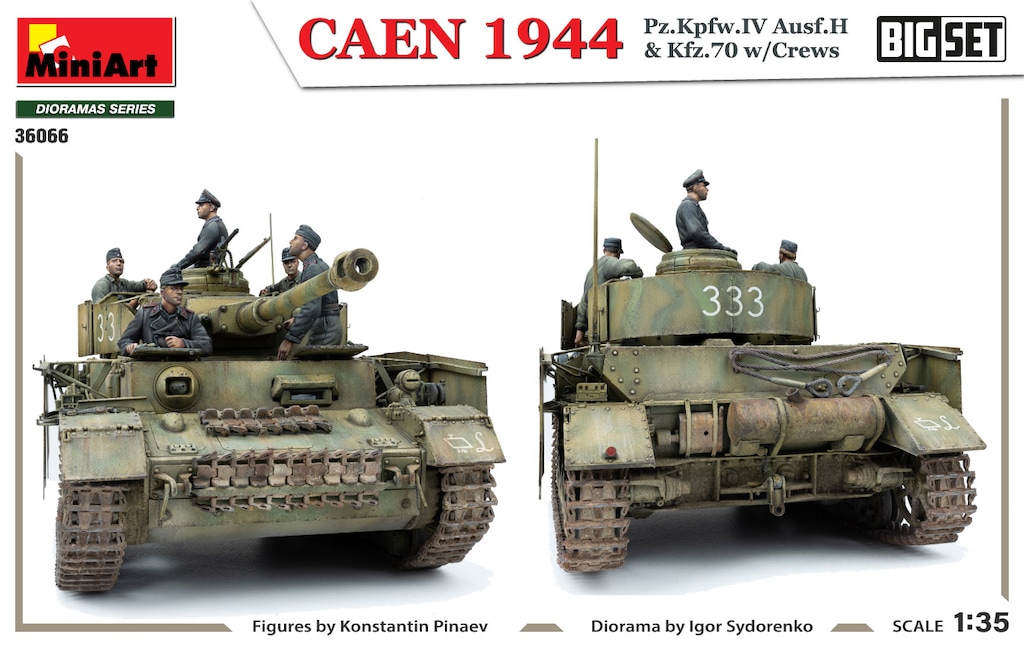 プラモデル　1/35 カーン 1944年 IV号戦車 Ausf.H ＆ Kfz.70 w/クルーフィギュア8体 ビッグセット [MA36066] カーン 1944年 IV号戦車 Ausf.H & Kfz.70 w/クルーフィギュア8体