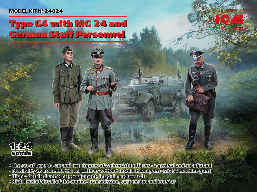 1/24 ドイツ G4 w/ MG 34＆ドイツ軍将校【24024】 | ICM | ICM