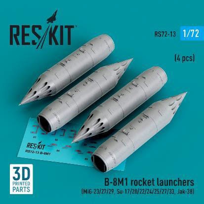 1/72 B-8M1 80mmロケット弾ポッド (固定翼機用) (4個入)【RSK72