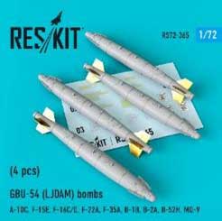 1/72 GBU-54(LJDAM) 500ポンド爆弾(空軍型) (4個入り)【RSK72