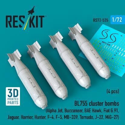 爆弾 1/72 BL-755 クラスター爆弾 (4個入)【RSK72-0535】 | レス