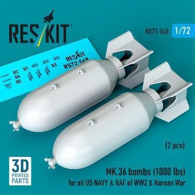 1/72 WW.II 米海軍 Mk.36 1000ポンド汎用航空爆弾 (2個入